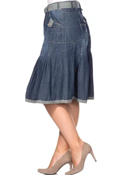 Jeansrock mit Falten<sheego by Joe Browns New