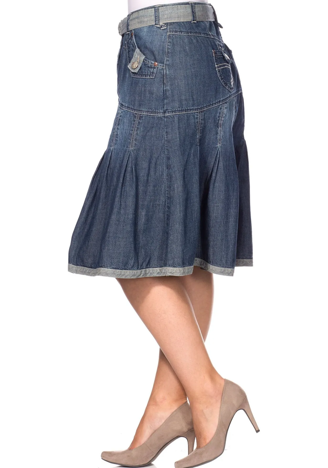Jeansrock mit Falten<sheego by Joe Browns New