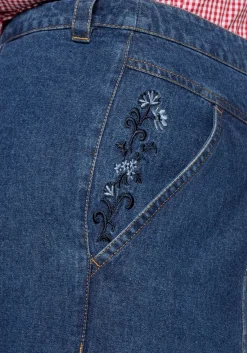 Jeansrock mit Trachten-Stickereien<sheego Sale