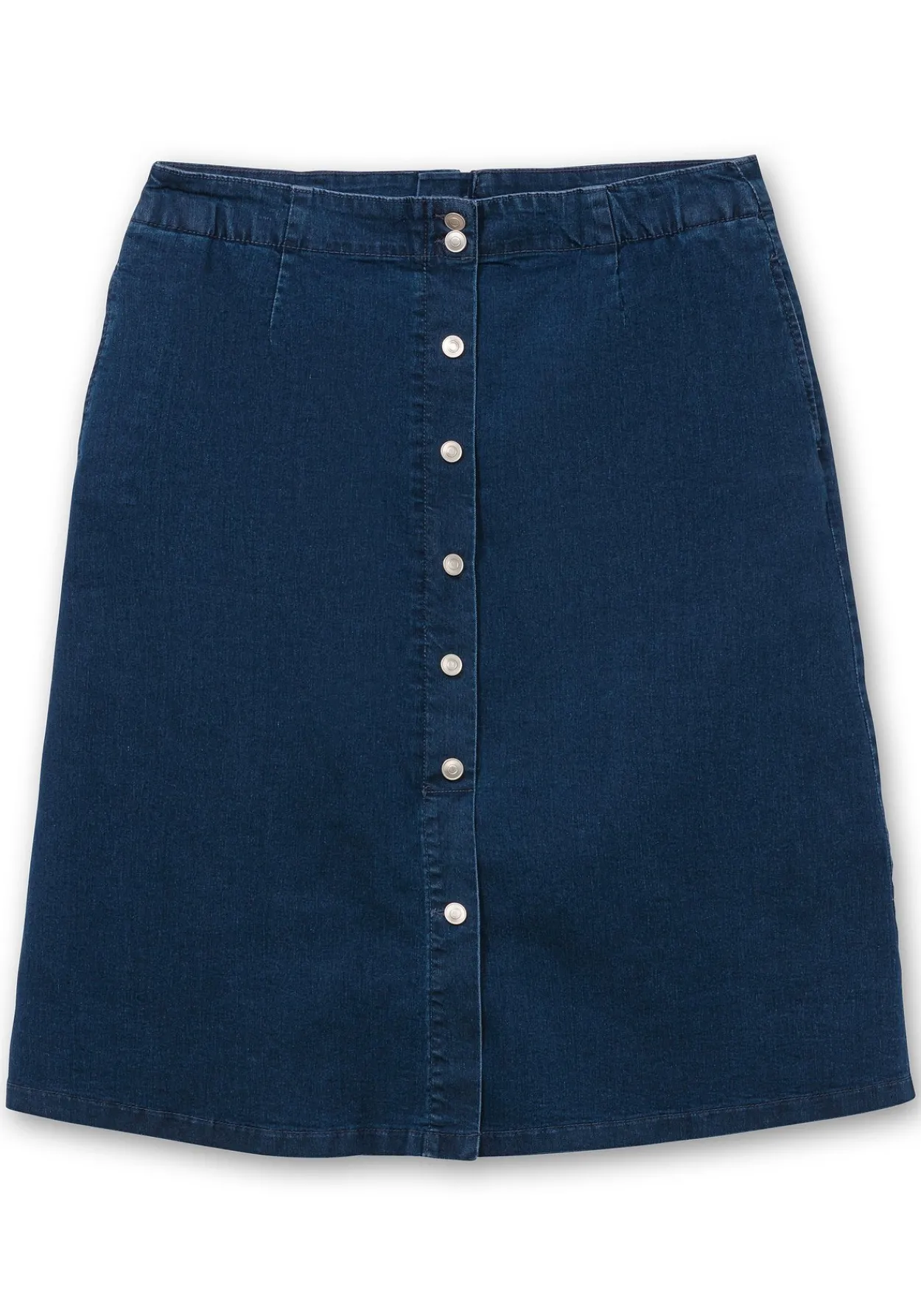 Jeansrock mit Zierknopfleiste, in A-Linie<sheego Discount