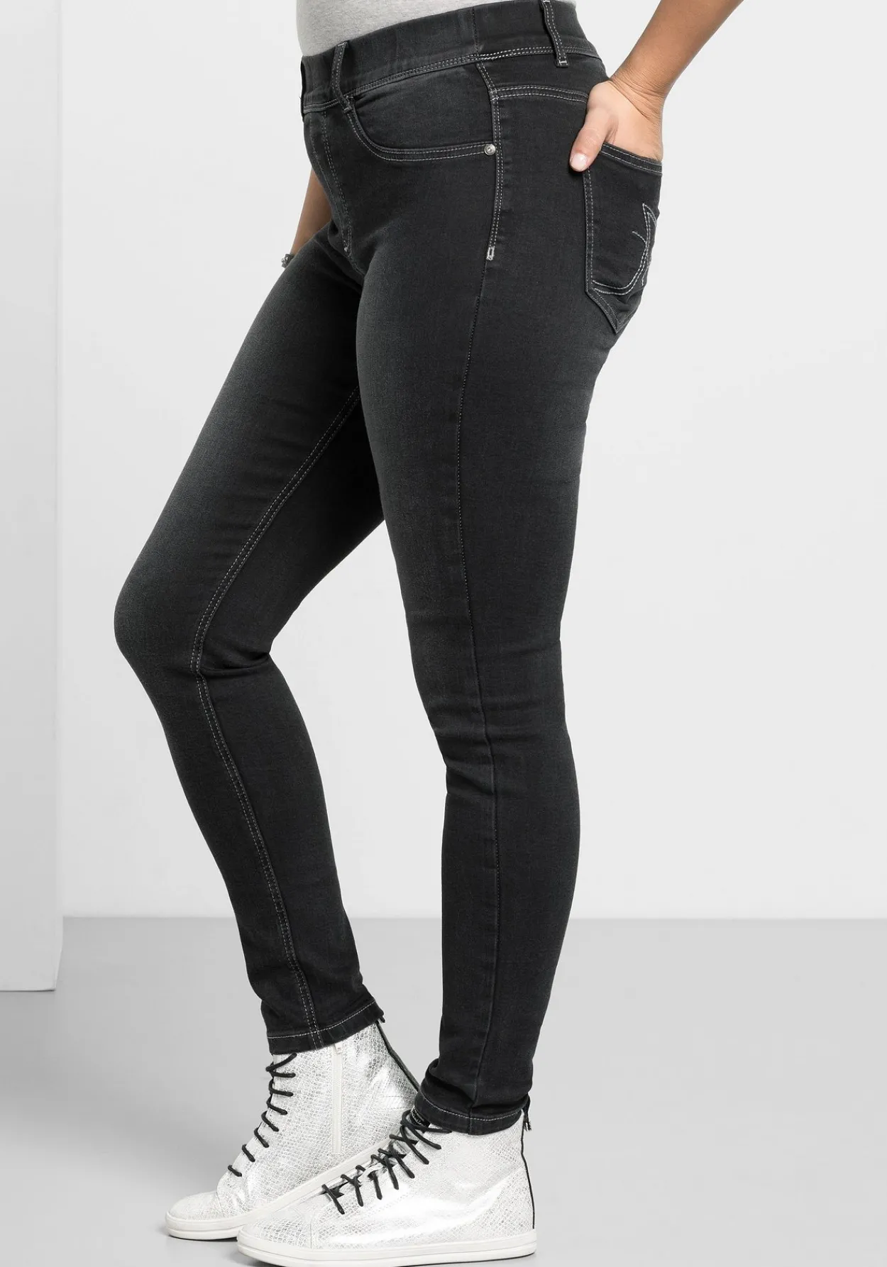 Jeggings in Power-Stretch-Qualität, mit Schlupfbund<sheego Outlet
