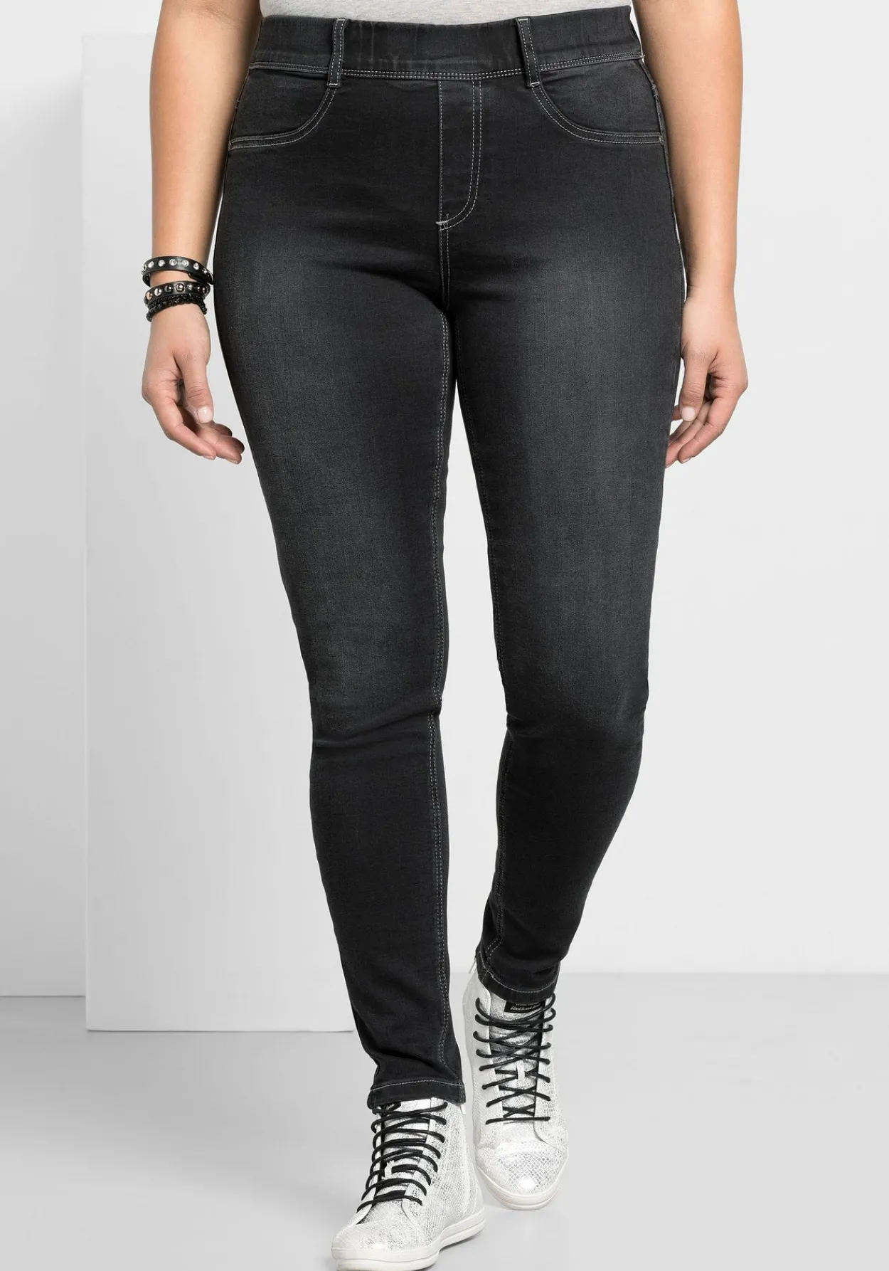 Jeggings in Power-Stretch-Qualität, mit Schlupfbund<sheego Outlet