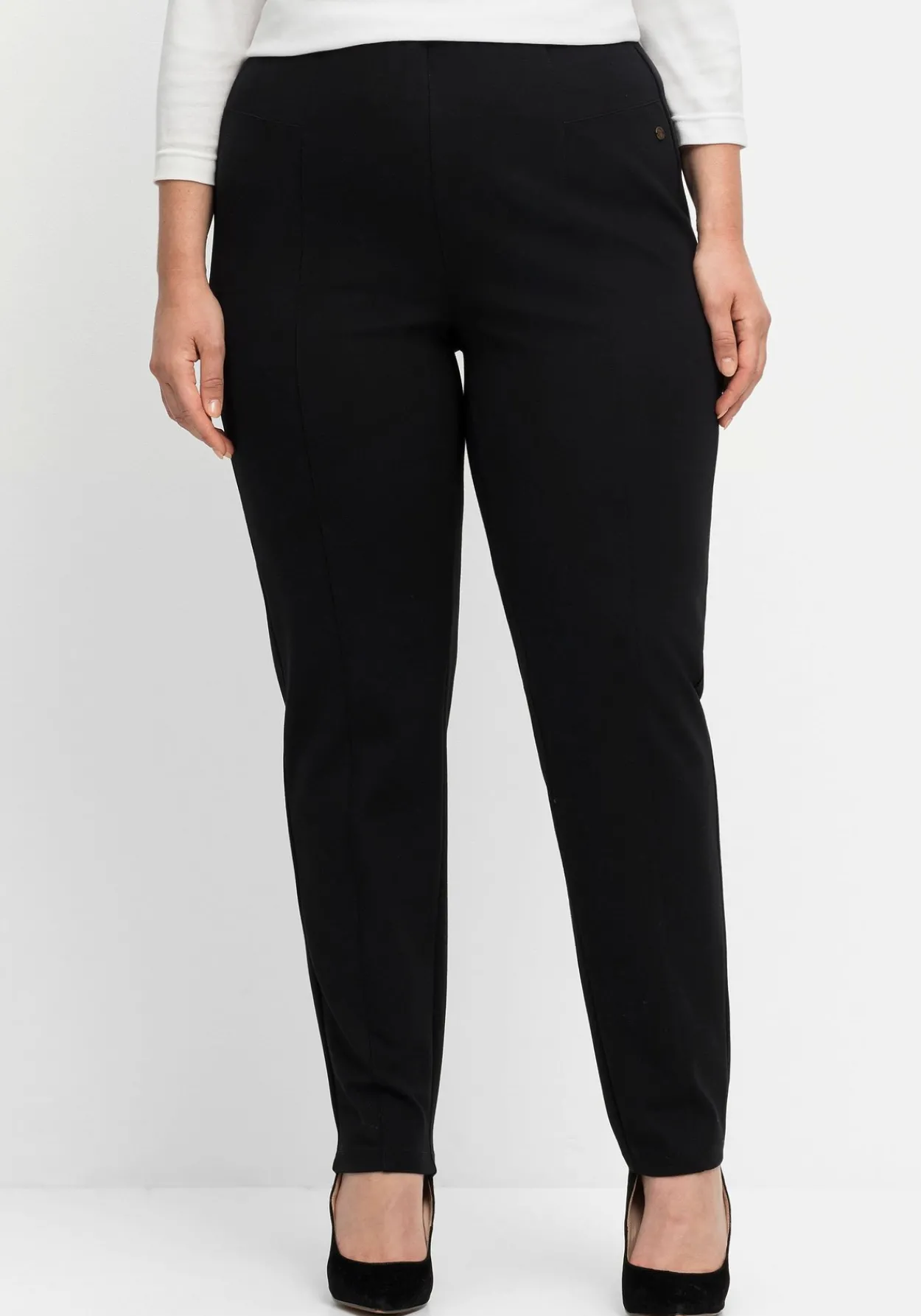 Jerseyhose aus Interlock, schmale Beinform<sheego Sale