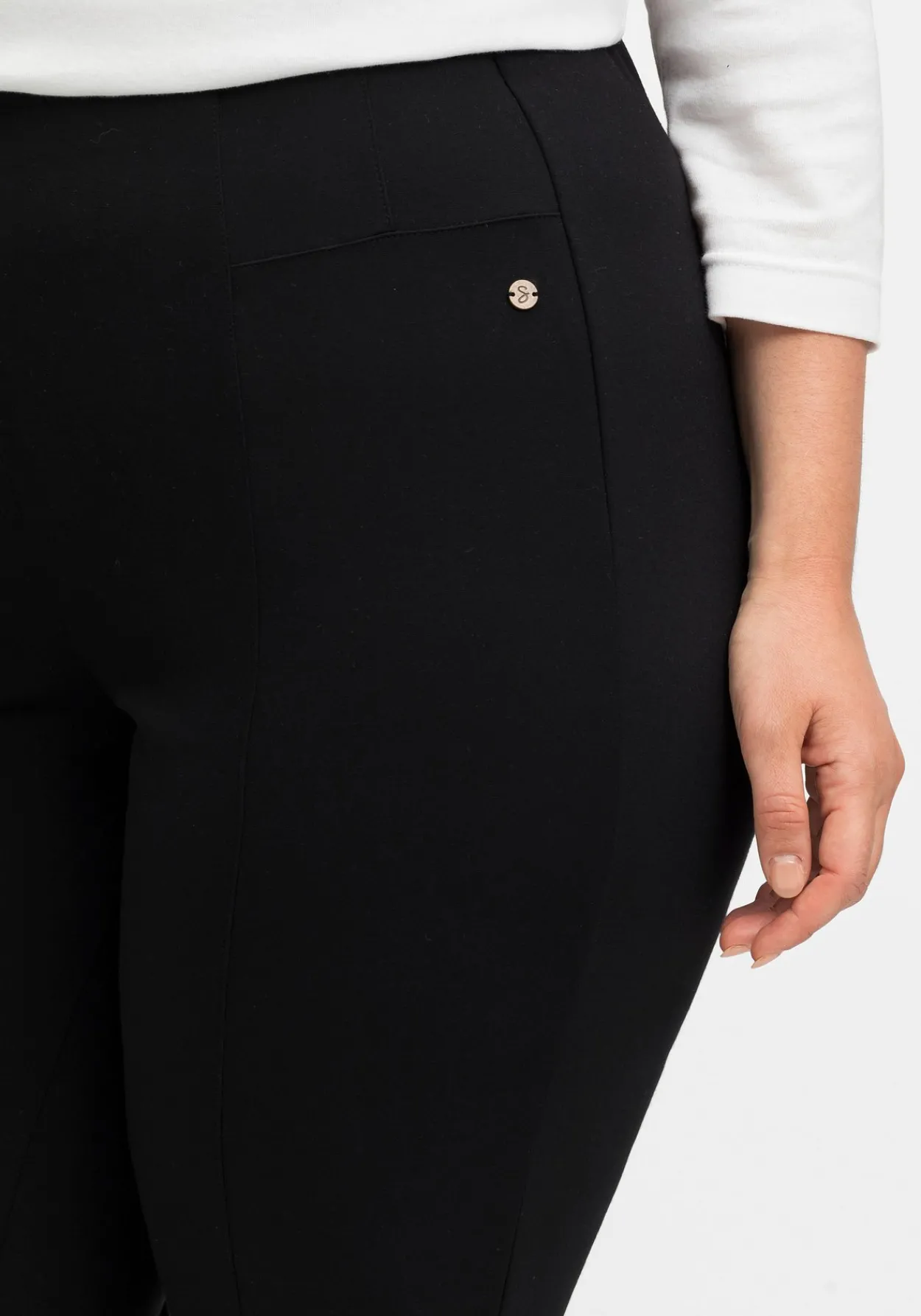 Jerseyhose aus Interlock, schmale Beinform<sheego Sale