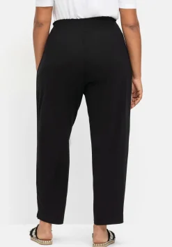 Jerseyhose mit breitem Smokbund und Blumendruck<sheego Discount