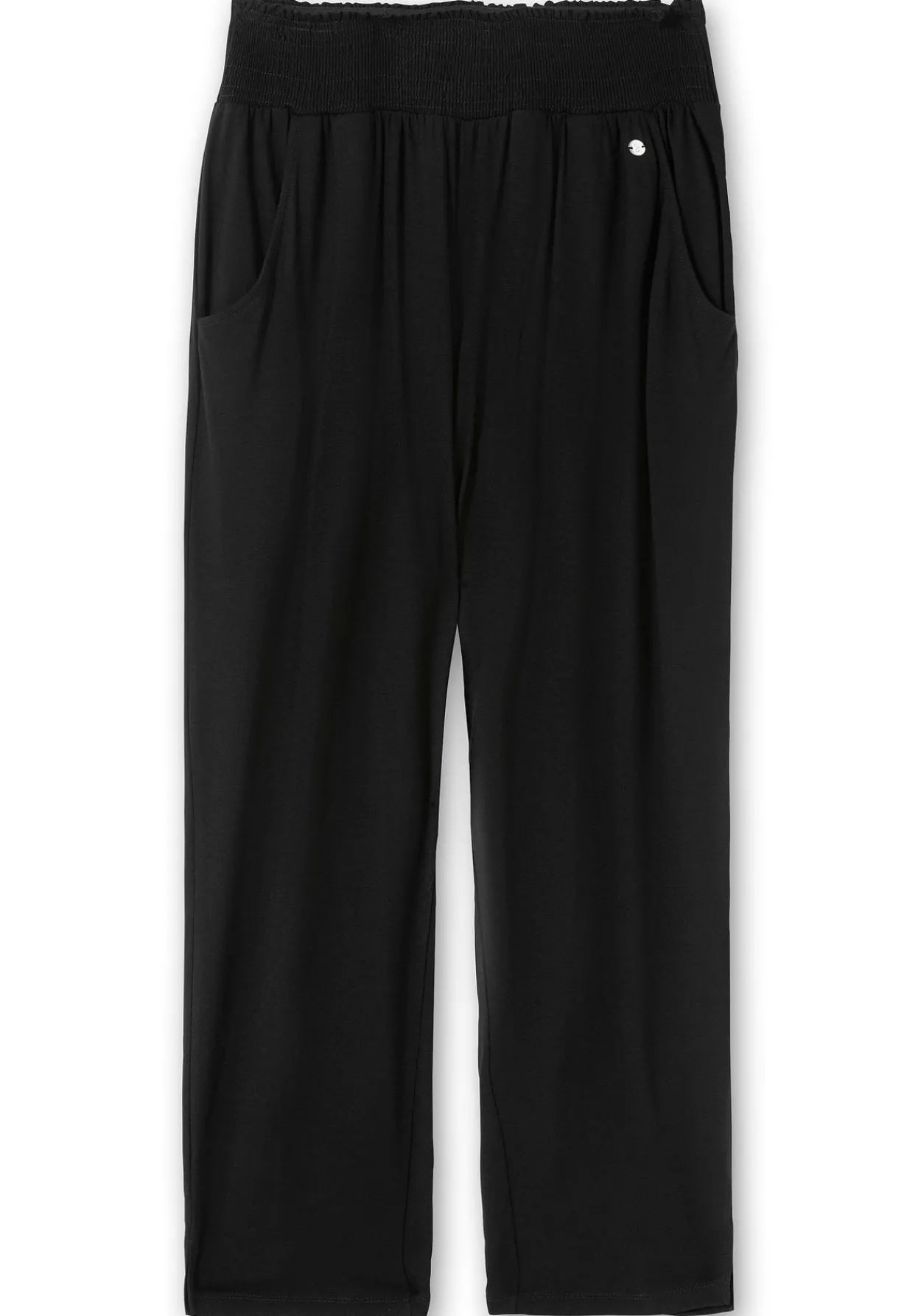 Jerseyhose mit breitem Smokbund und Blumendruck<sheego Discount
