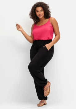 Jerseyhose mit Smokbund und Gummibündchen<sheego New