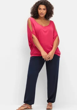 Jerseyhose mit Smokbund und Gummibündchen<sheego Online