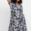 Jerseykleid in A-Linie, mit Blumenprint<sheego Discount