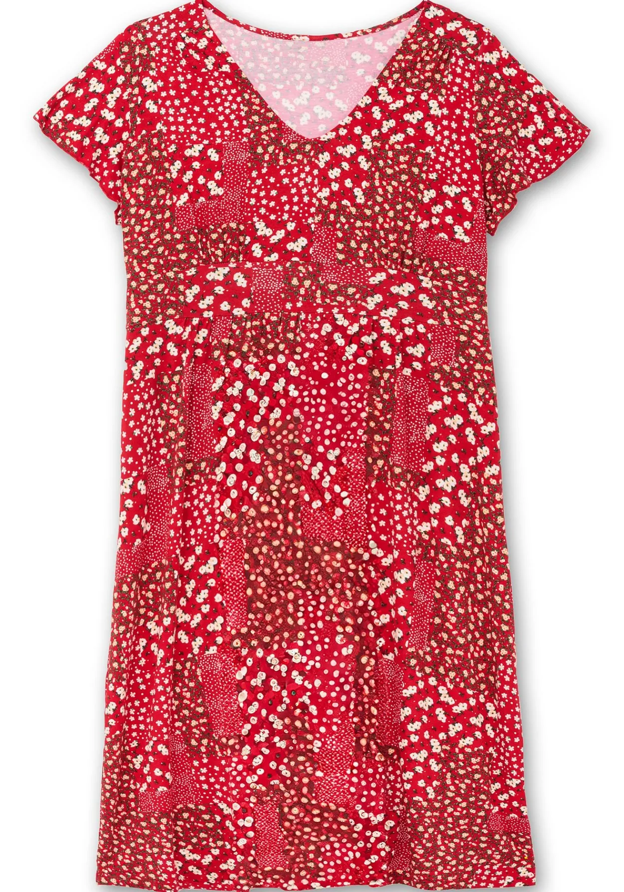 Jerseykleid in Midilänge, mit Blumenprint<sheego Hot