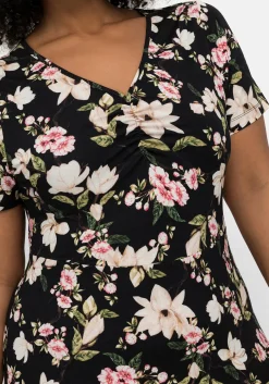 Jerseykleid in Midilänge, mit Blumendruck<sheego by Joe Browns Sale
