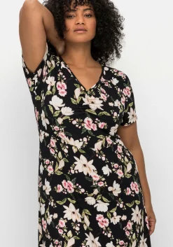 Jerseykleid in Midilänge, mit Blumendruck<sheego by Joe Browns Sale
