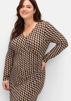 Jerseykleid in Wickeloptik, mit Grafikprint<sheego by Joe Browns Online
