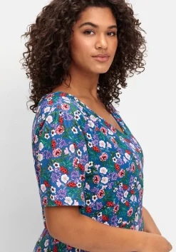 Jerseykleid in Wickeloptik, mit floralem Druck<sheego by Joe Browns Hot