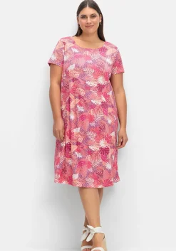 Jerseykleid mit Alloverdruck und Taschen<sheego Outlet