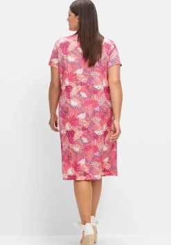 Jerseykleid mit Alloverdruck und Taschen<sheego Outlet