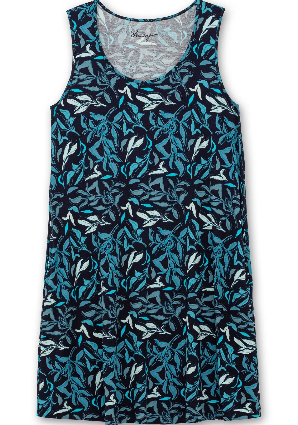 Jerseykleid mit Blätterprint und Taschen<sheego Hot
