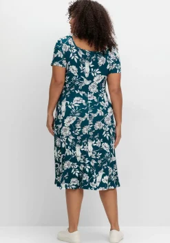 Jerseykleid mit Blumendruck und Herzausschnitt<sheego by Joe Browns Sale