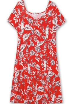 Jerseykleid mit Blumendruck und Herzausschnitt<sheego by Joe Browns Online