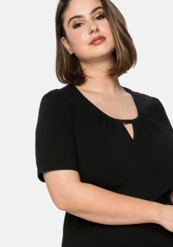 Jerseykleid mit Cut-out am Ausschnitt<sheego Best