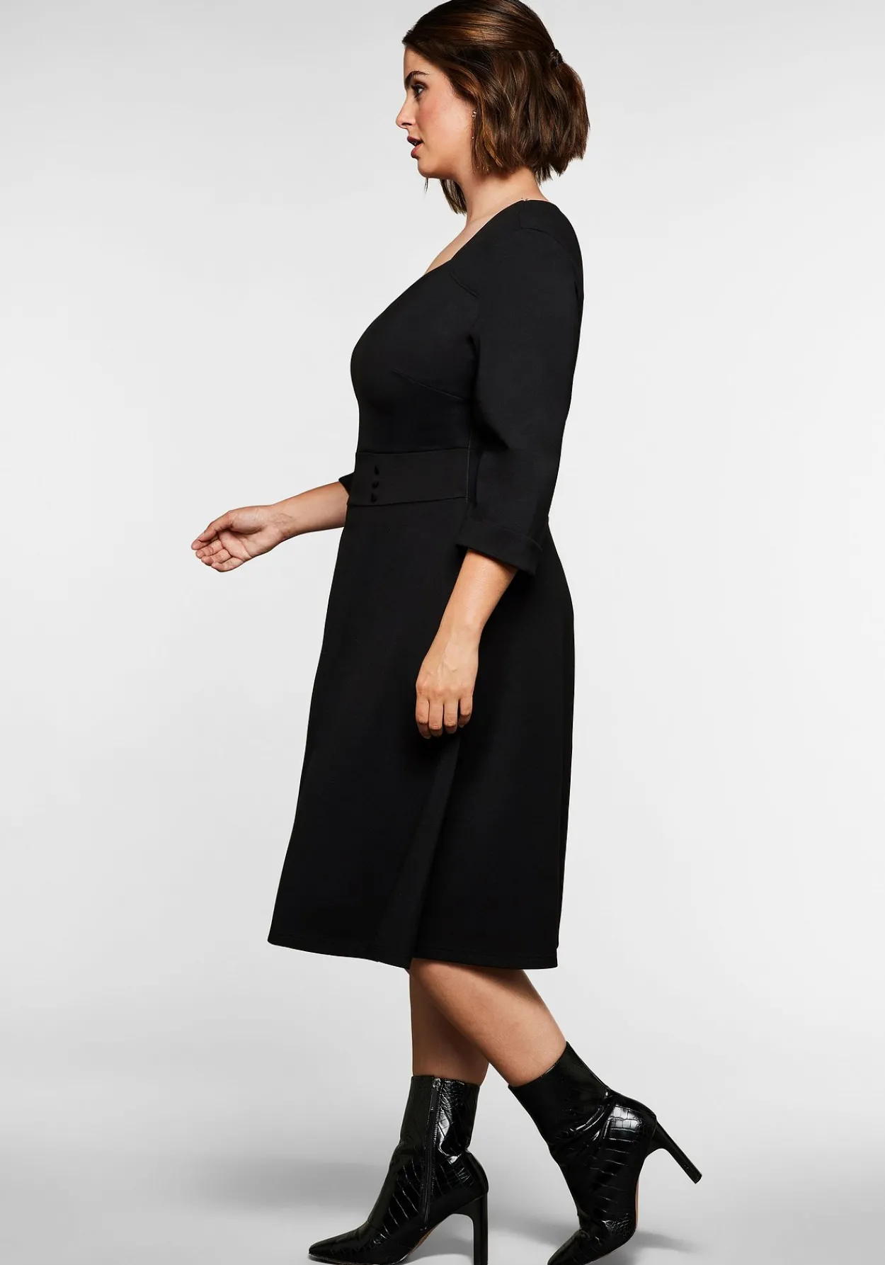 Jerseykleid mit Herzausschnitt und Taillenband<sheego by Joe Browns New