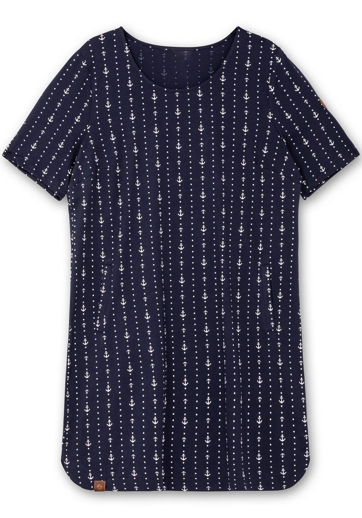 Jerseykleid mit maritimem Print und Taschen<sheego x Collection L. Discount