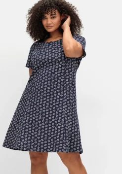 Jerseykleid mit schwingendem Rockteil<sheego Online