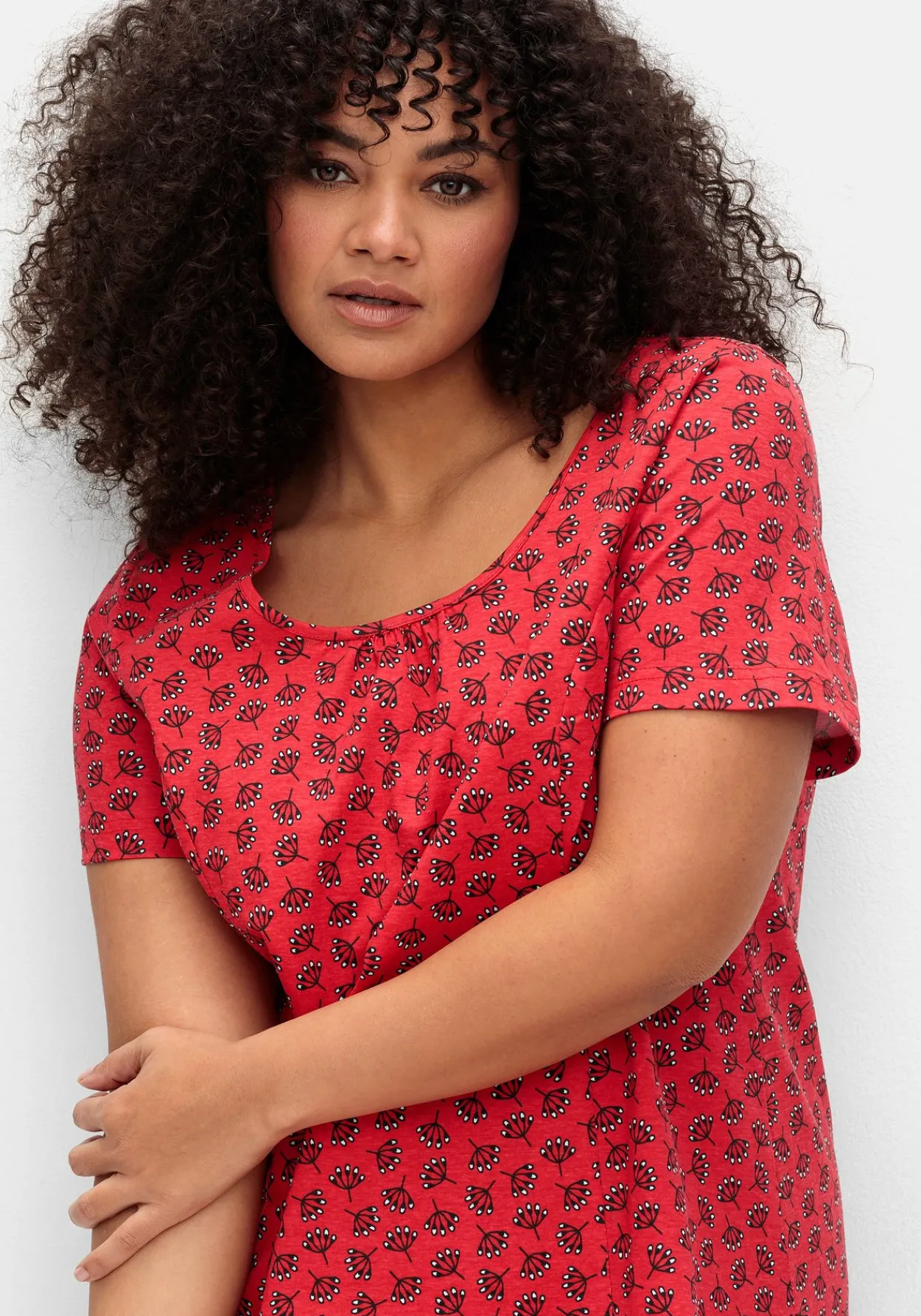 Jerseykleid mit schwingendem Rockteil<sheego New