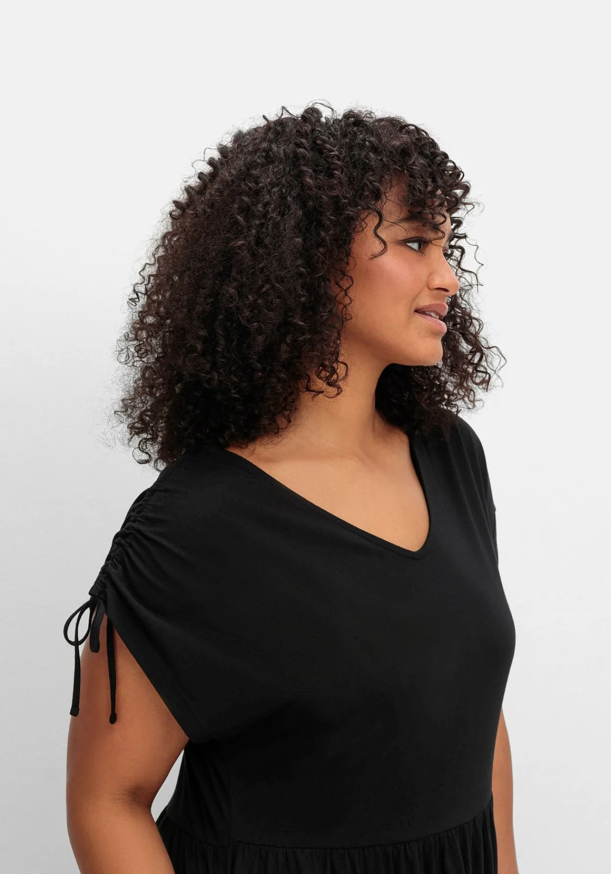 Jerseykleid mit Tunnelzug am Ärmel<sheego Sale