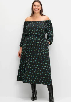 Jerseykleid mit variablem Carmen-Ausschnitt<sheego New