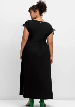Jerseykleid mit weitem Rock und V-Ausschnitt<sheego Discount