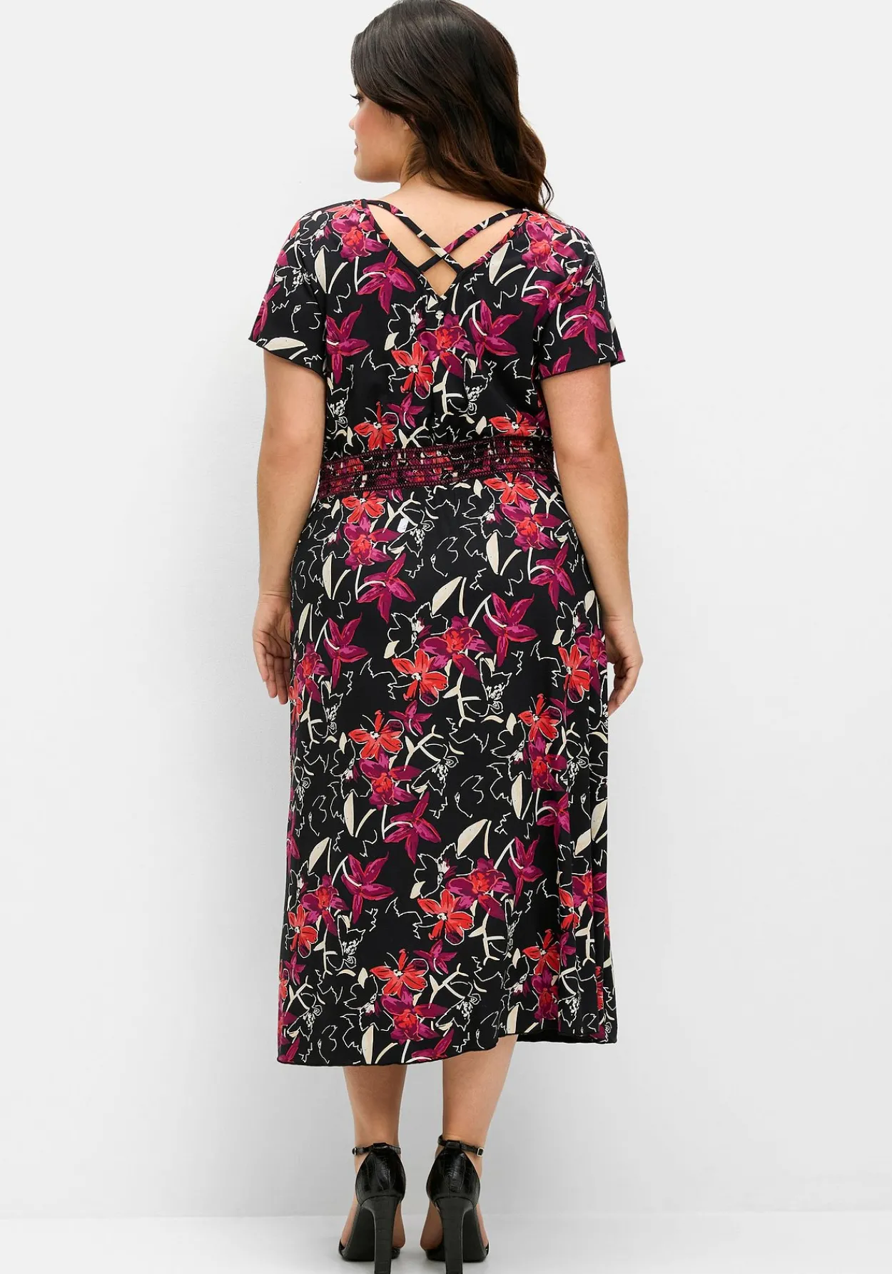 Jerseykleid mit Zierbändern im Rücken<sheego Outlet