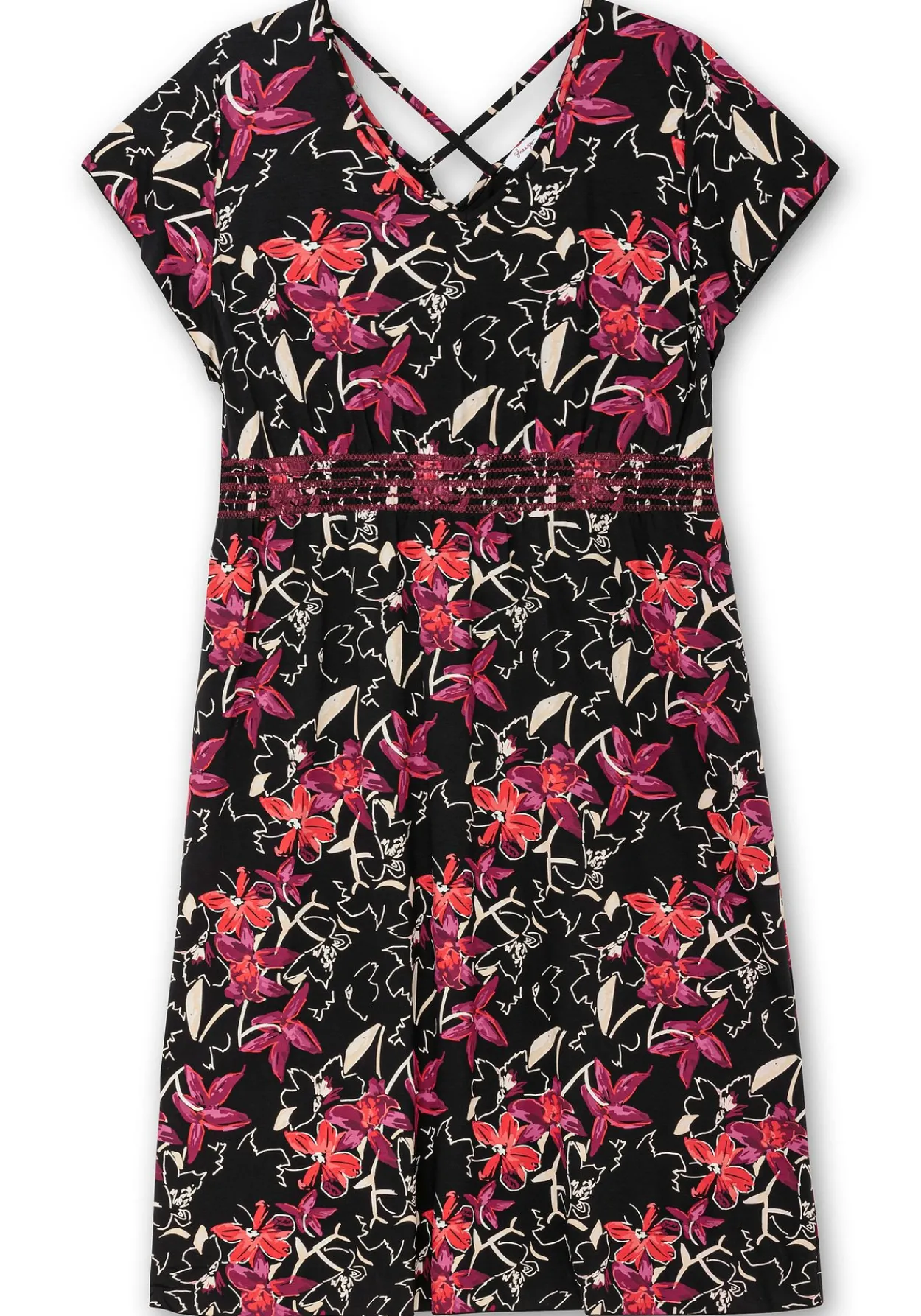 Jerseykleid mit Zierbändern im Rücken<sheego Outlet