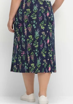 Jerseyrock in Midilänge, mit Blumenprint<sheego Online