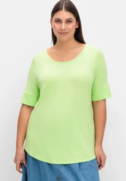 Jerseyshirt mit abgerundetem Saum<sheego Fashion