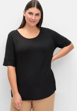 Jerseyshirt mit abgerundetem Saum<sheego Clearance