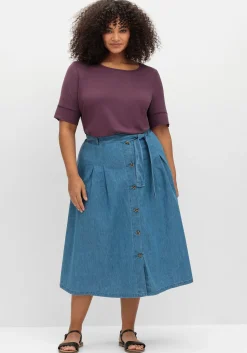 Jerseyshirt mit abgerundetem Saum<sheego Outlet
