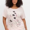 Jerseyshirt mit Blumen-Frontprint<sheego Hot