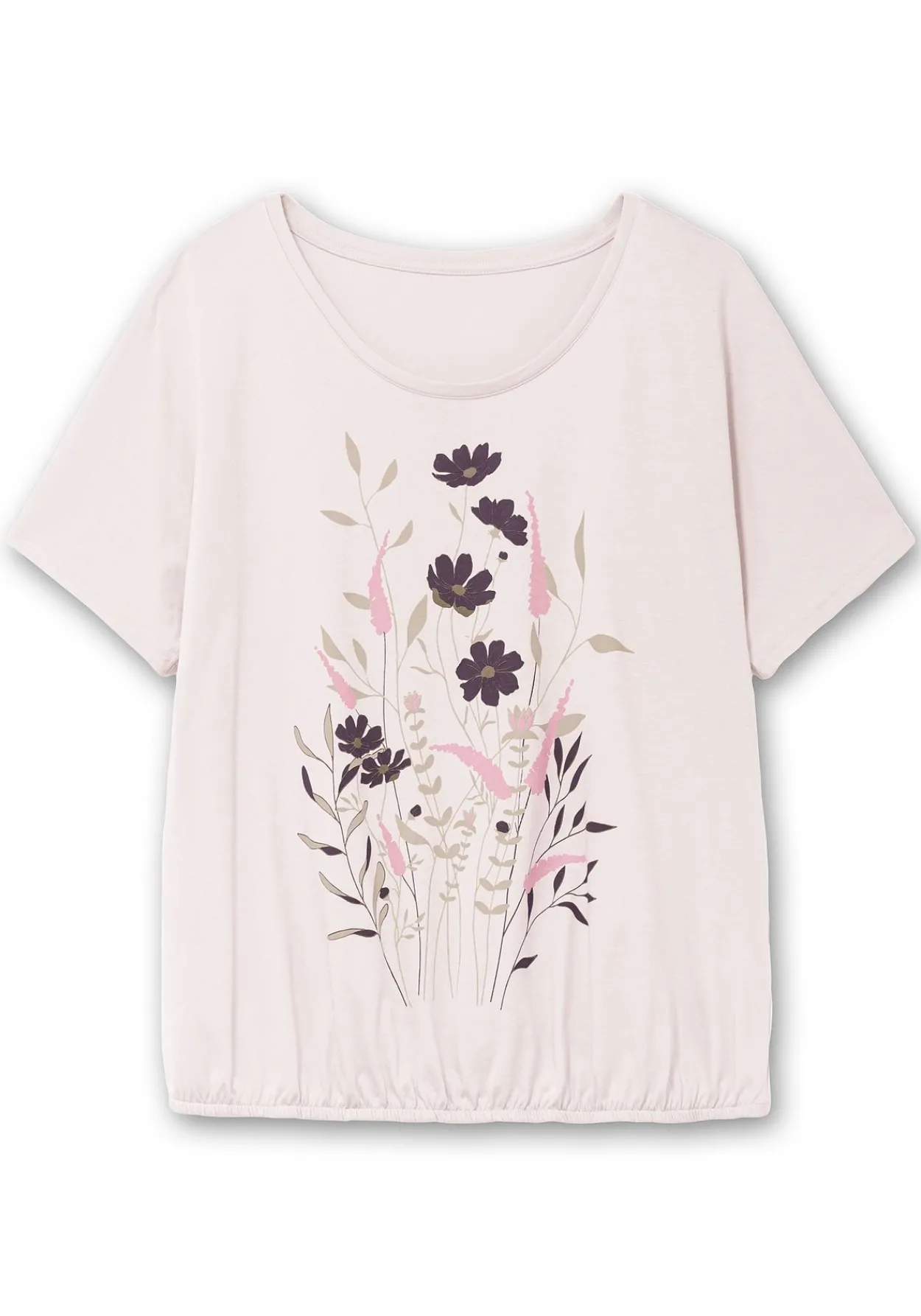 Jerseyshirt mit Blumen-Frontprint<sheego Hot