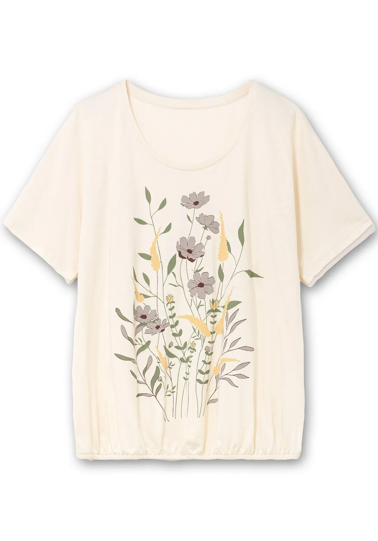 Jerseyshirt mit Blumen-Frontprint<sheego Fashion