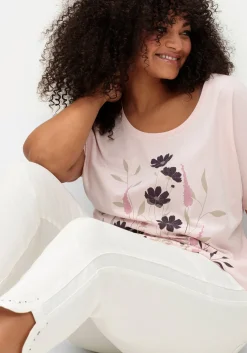Jerseyshirt mit Blumen-Frontprint<sheego Hot