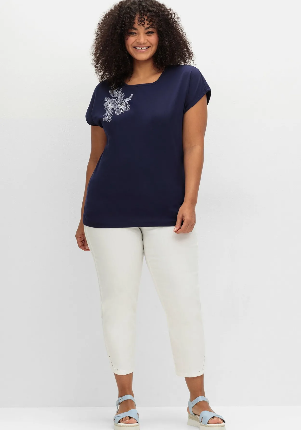 Jerseyshirt mit Blumenprint<sheego Discount