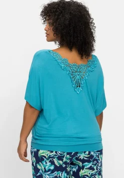 Jerseyshirt mit Einsatz aus Spitze im Nacken<sheego Clearance