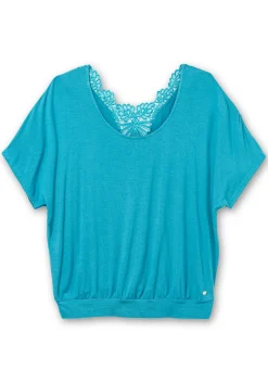 Jerseyshirt mit Einsatz aus Spitze im Nacken<sheego Clearance