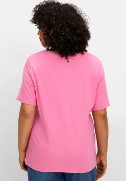 Jerseyshirt mit Rundhalsausschnitt, leicht tailliert<sheego Sale
