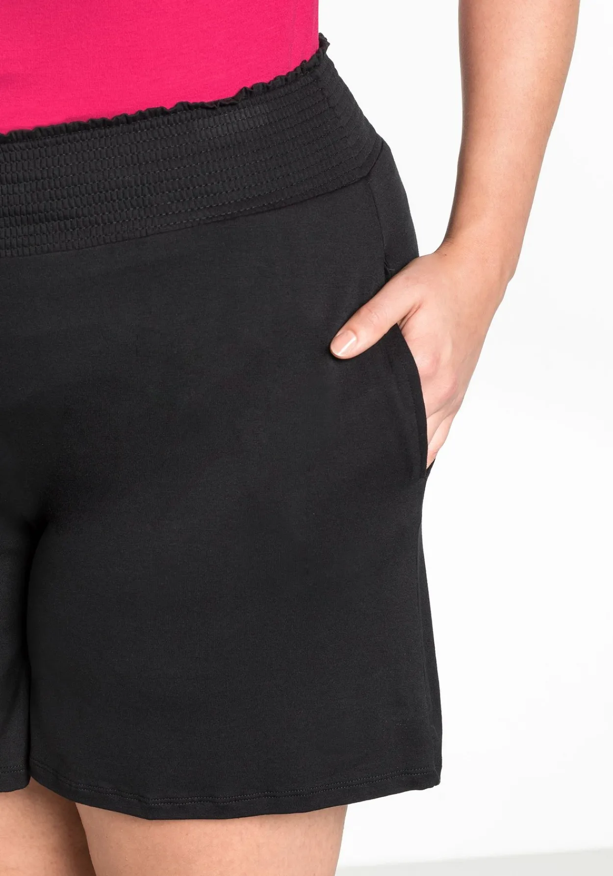 Jerseyshorts mit Smokbund und zwei Taschen<sheego Hot