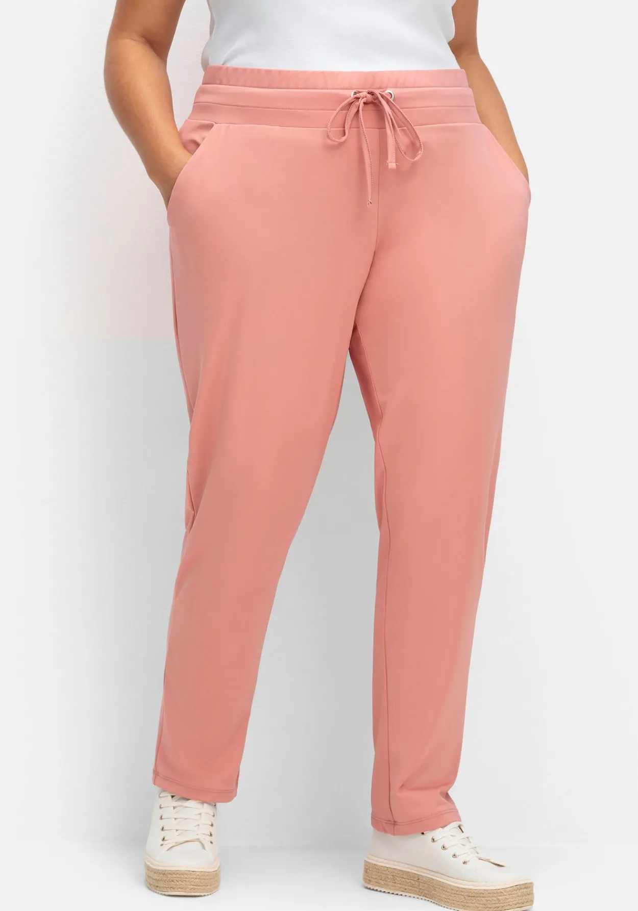 Joggpants mit Rundum-Dehnbund und Bindeband<sheego Best