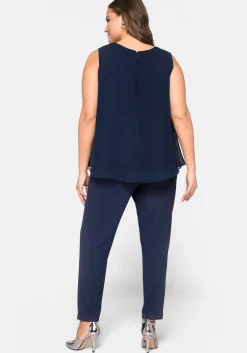 Jumpsuit im Lagenlook mit Chiffon-Oberteil<sheego New