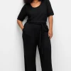 Jumpsuit mit Bindegürtel und weitem Bein<sheego by Joe Browns Sale