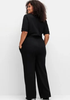Jumpsuit mit Bindegürtel und weitem Bein<sheego by Joe Browns Sale